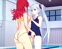 Ruri Hoshino and Festenia Muse intense lesbian play. - Martian Successor Nadesico porn Super Robot Wars J Hentai