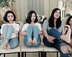 Korean girls get bastinado