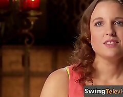 Courageous american swingers full swap partners encircling a reality swinging TV show.