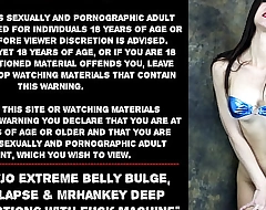 Hotkinkyjo extreme belly bulge, anal prolapse porn mrhankey deep dildo insertions with fuck machine