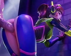 D.va AssJob And Fucked DoggyStyle In Alley