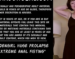 Dirtygardengirl huge prolapse pump porn extreme anal fisting