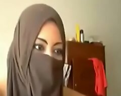 Obese Arab GF plays with regard to her tits and muff