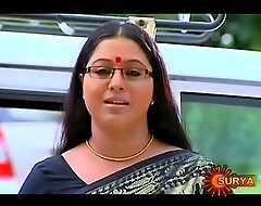 Mallu Serial Actress Lakshmi Priya Navel Through Saree