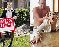 Exotic real estate substitute gets fucked all over the house