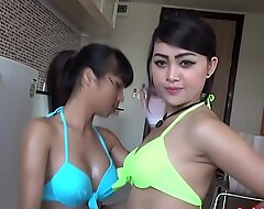3some Adjacent to Lady-man Nadia And Say no to Girlfriend Annie